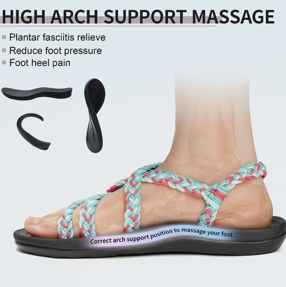 MEGNYA Women's Comfortable Walking Sandals with Arch Support size 7- New - Picture 4 of 9